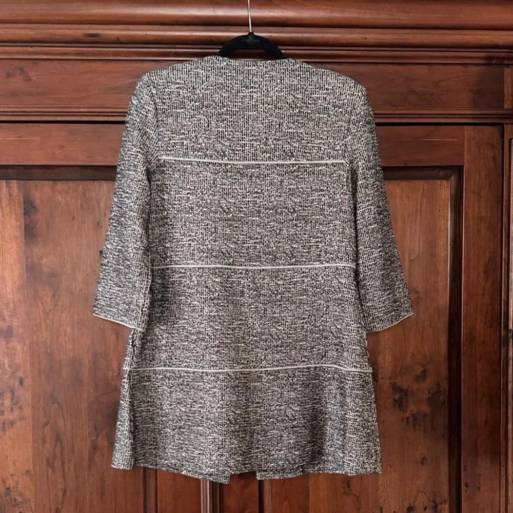 EUC Cabi The Times Knit Jacket Grey & Black Size S